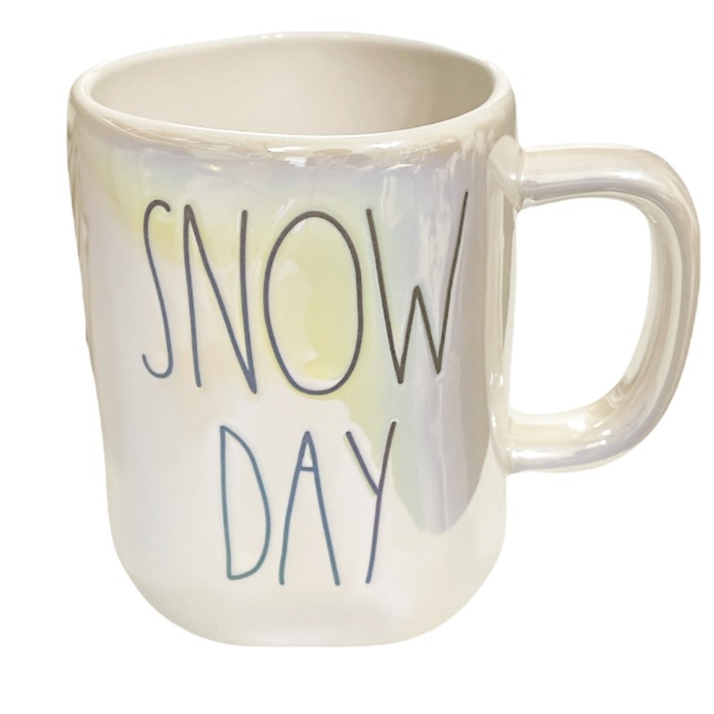 NEW Rae Dunn SNOW DAY  Iridescent Mug ❄️⛄️❄️
